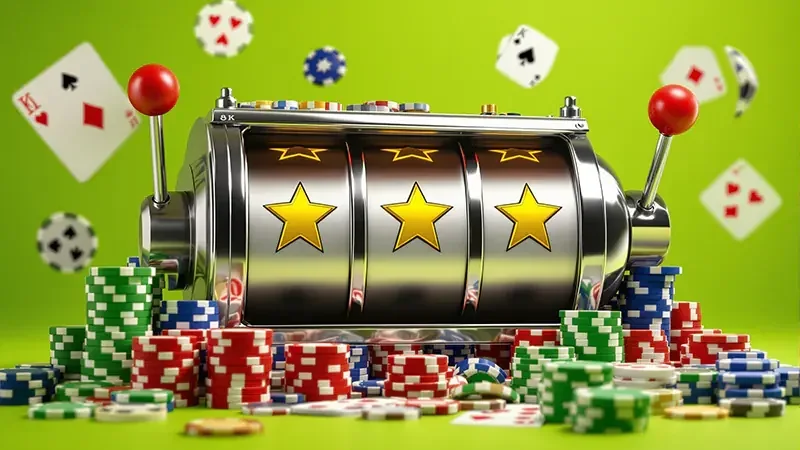 Visual permainan slot bertema cahaya dan simbol